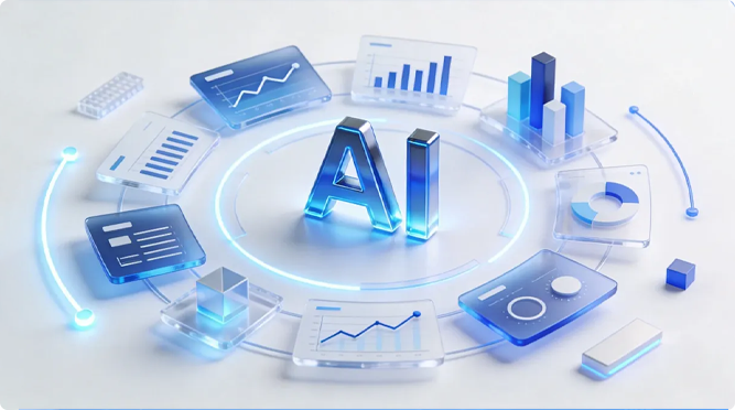 AI智能助手数据问答与报告生成示意图